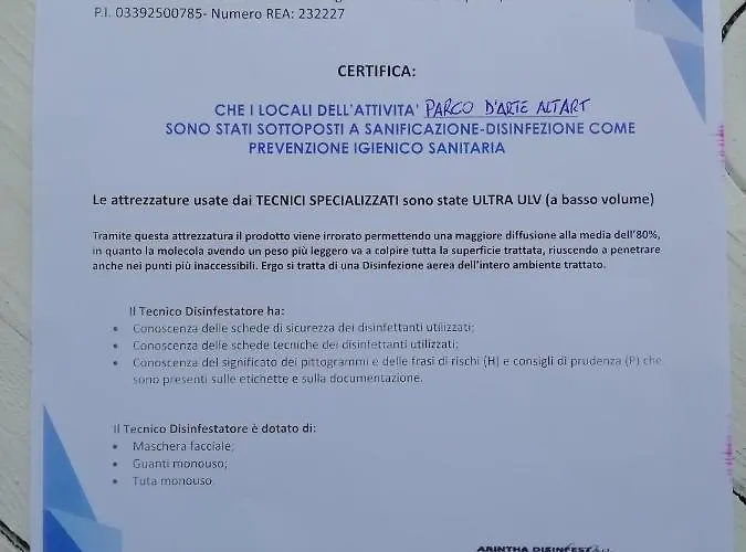 Parco D'arte Altart Bed & Breakfast